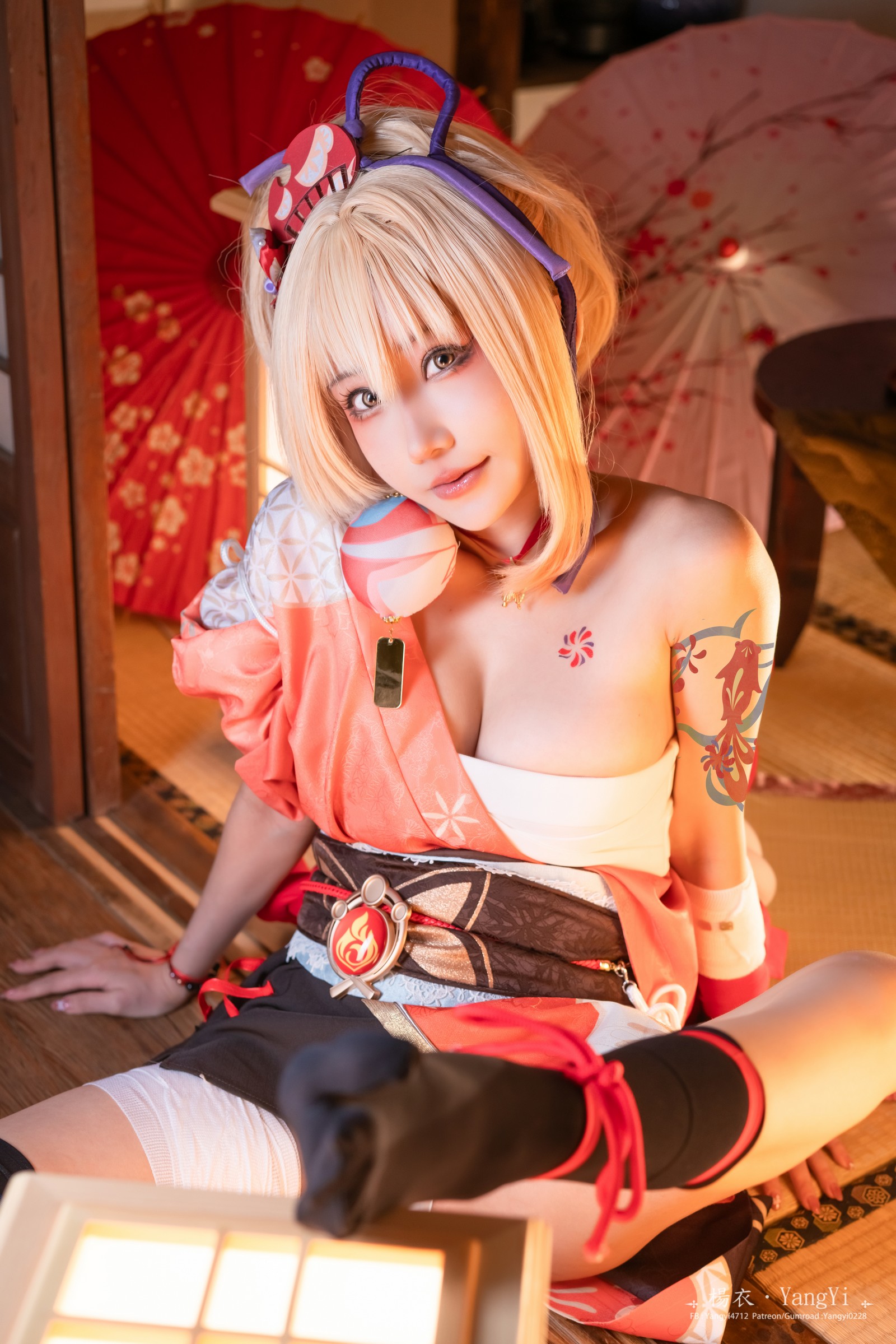 楊衣 Yangyi – Yoimiya 宵宫 Cosplay 写真视频（38P+1V-202MB）原神角色插图9