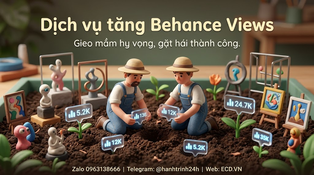 dịch vụ tăng behance views đảm bảo behance pro