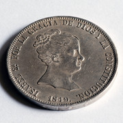 20 Reales 1849. Isabel II. Madrid PAS5126