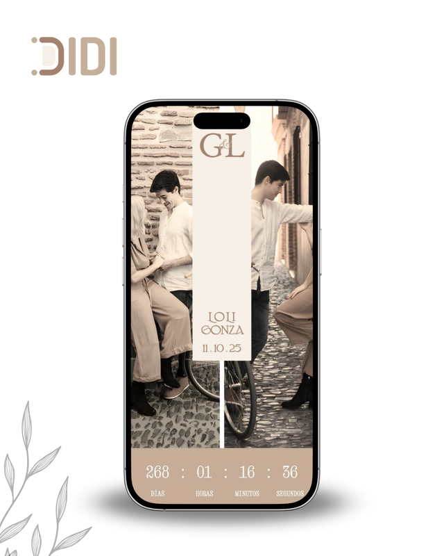 Invitación XV Eucalipto y Dorado