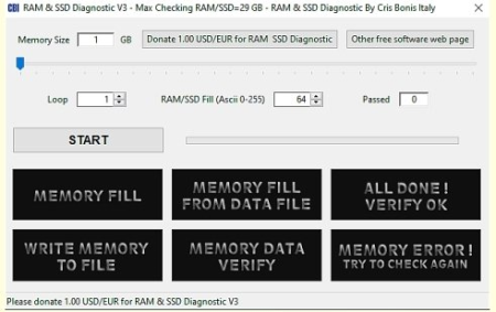 RAM & SSD Diagnostic 3.1