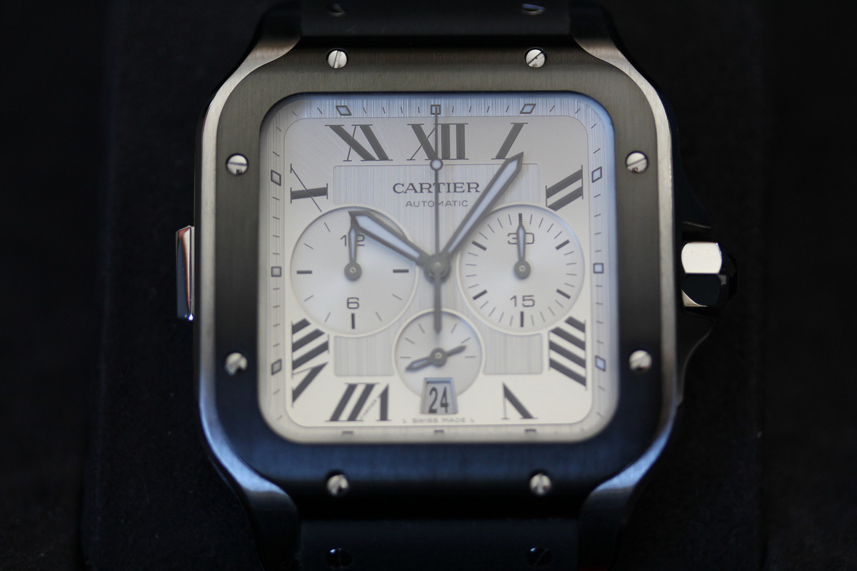 Cartier - Santos XL - Chronograph - WSSA0017 - ADLC & Stainless - Complete