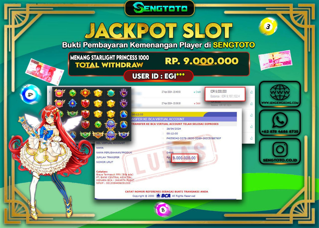 BUKTI PEMBAYARAN SLOT STARLIGHT PRINCESS 1000