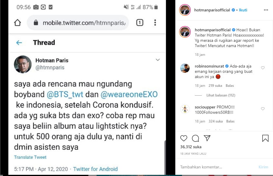Klarifikasi Hotman Paris