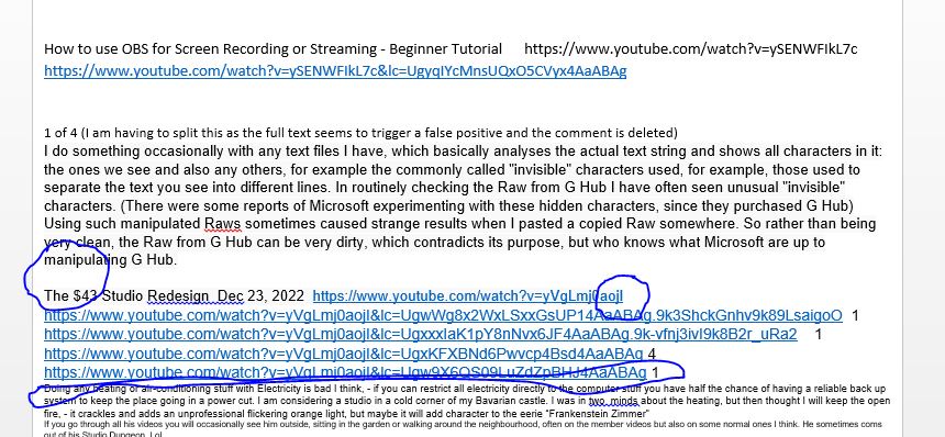 A bit of highlighted word text