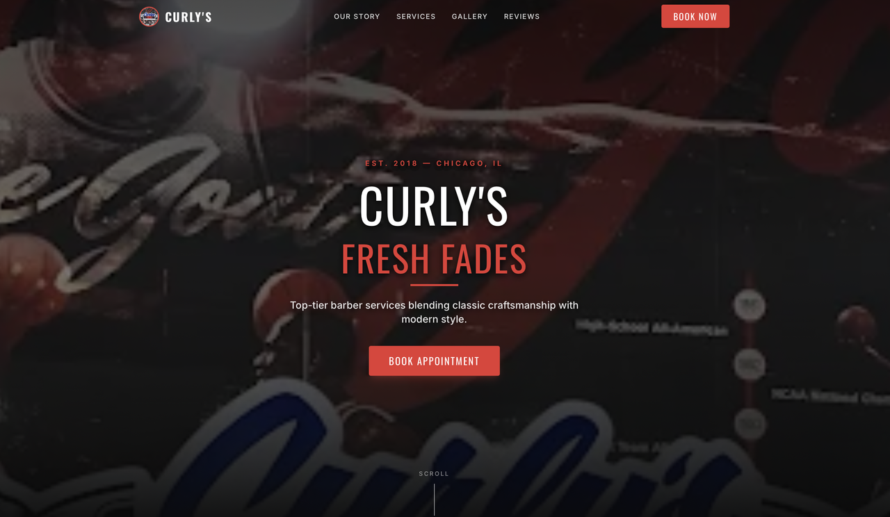 Barbershop Desktop View