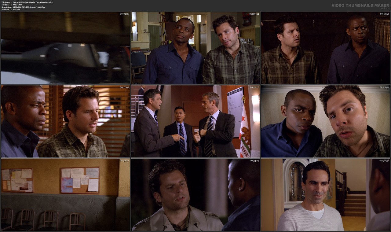 Psych S05E09 One, Maybe Two, Ways Out.mkv