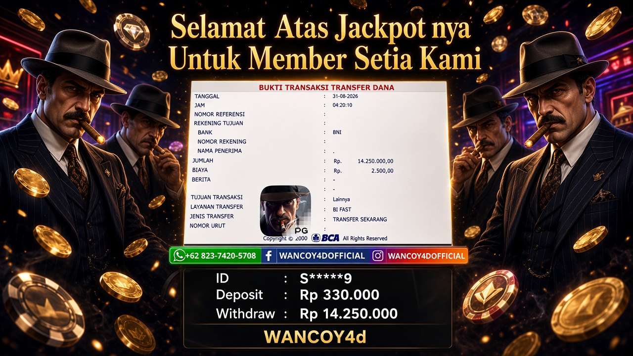 WANCOY4D Mafia Mayhem PG SOFT RP.14.250.000 -LUNAS