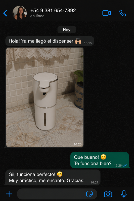 Chat de WhatsApp cliente 8