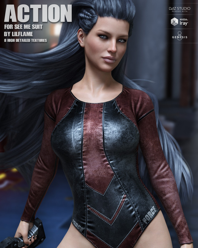 Action for See Me Suit for Genesis 8 Females