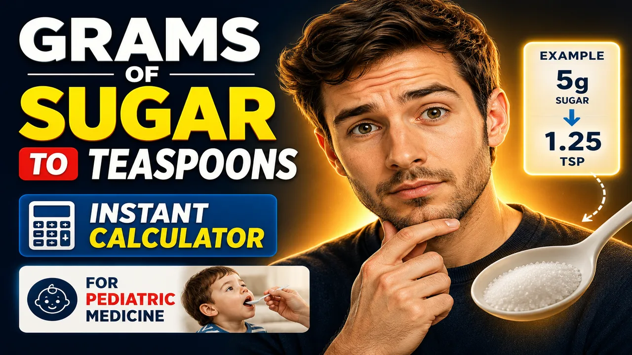 Sugar Grams To Teaspoons Calculator