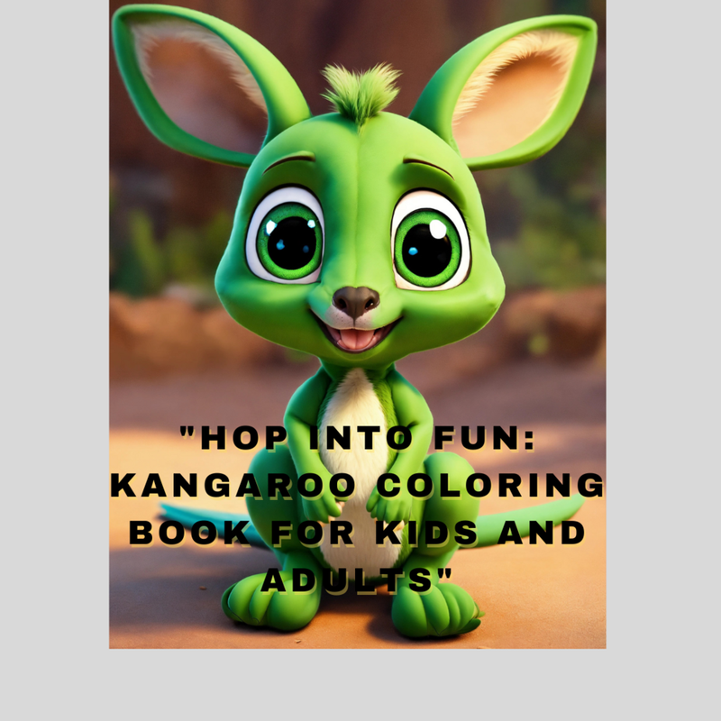 Hop Into Fun: Kangaroo Coloring Book for Kids and Adults