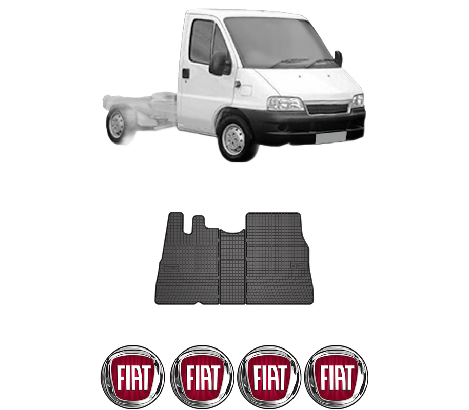 Set covorase presuri FIAT DUCATO Platform/Chassis (244_) din 2001-2006, auto, din cauciuc thermoplastic, 4 Stickere auto cu FIAT