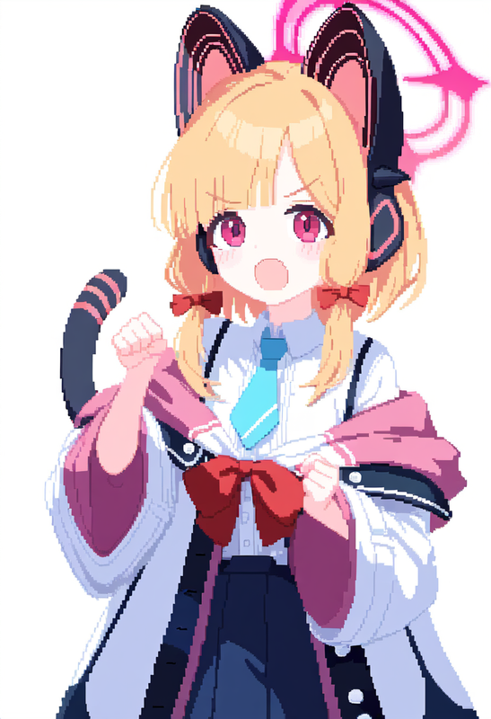 1girl, momoi (blue archive), {{{{pixel art}}}}, flat colors, best quality, amazi s-1594978070