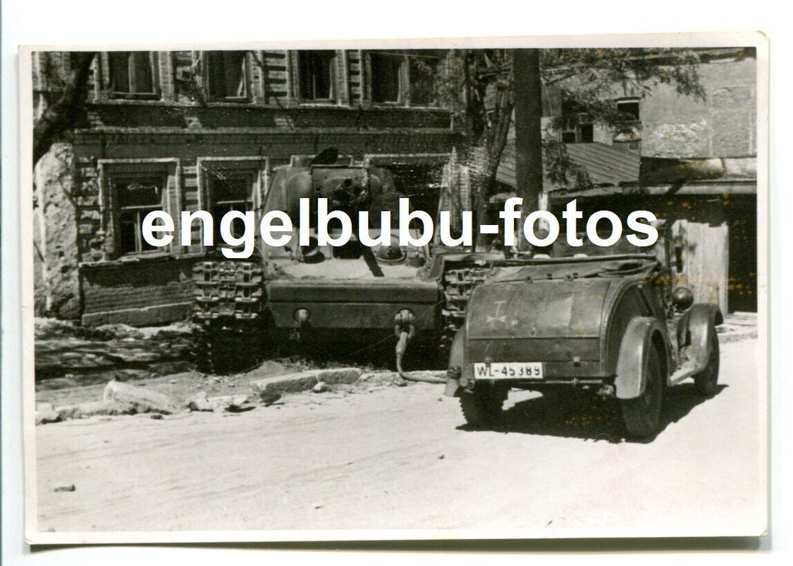 Russischer PANZER  Tank - KFZ - Kübelwagen WL-45389 mit Div.-Wappen