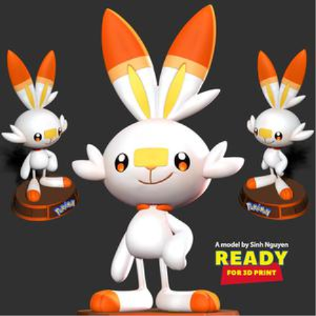 Scorbunny – Pokemon Fanart – 3D Print Model Scorbunny – Pokemon Fanart – 3D Print Model