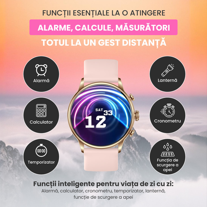 Smartwatch barbati casual autonomie extinsa