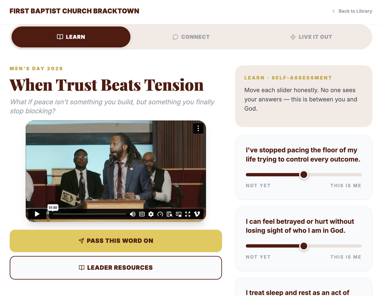 First Baptist Church Bracktown Sermon Experience preview
