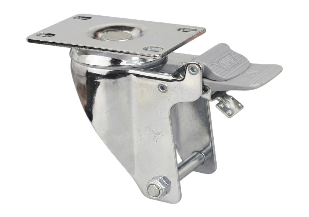 Chrome plated caster bracket