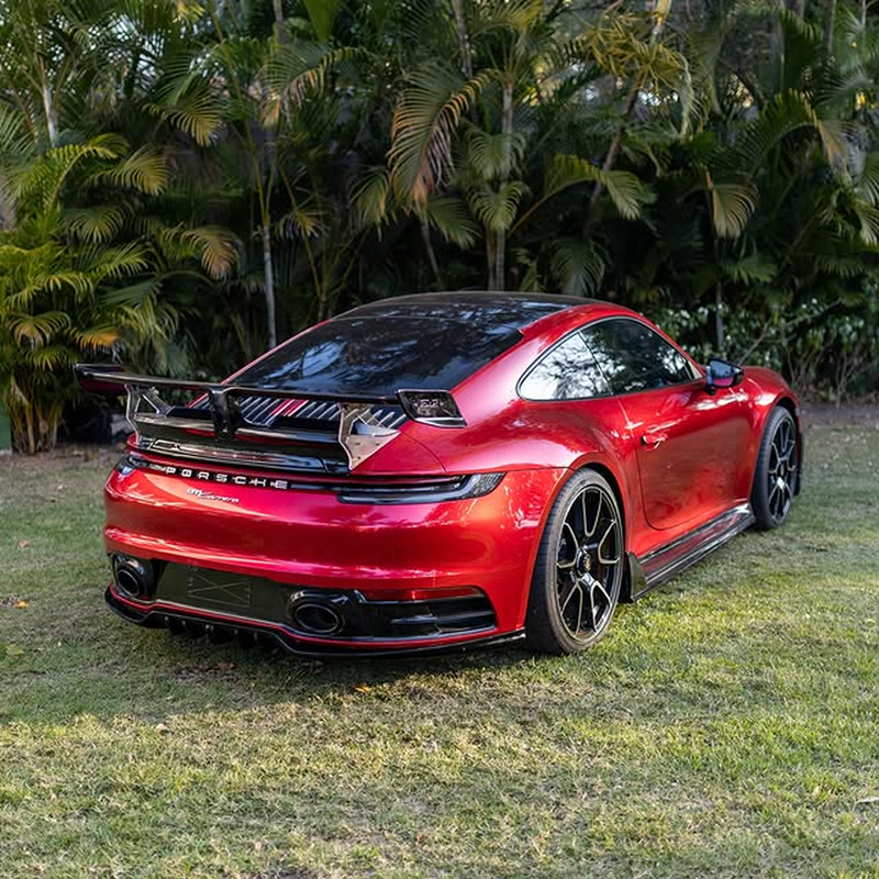 A brand new sports car.