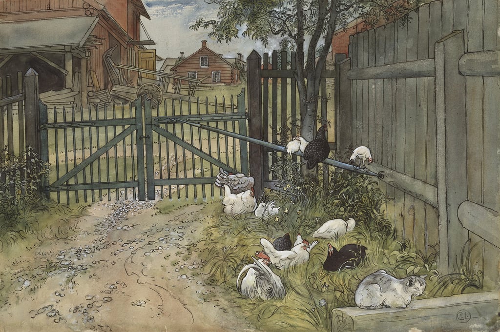7-Carl-Larsson-The-Gate-from-A-Home-series-c1895-wc-on-paper-Meister-Drucke-389577