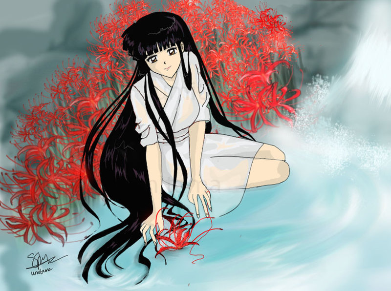 Hình vẽ Kikyou, Kagome, Sango bộ Inuyasha - Page 3 Kikyo_finally_at_peace_by_umitama-d6iduyf