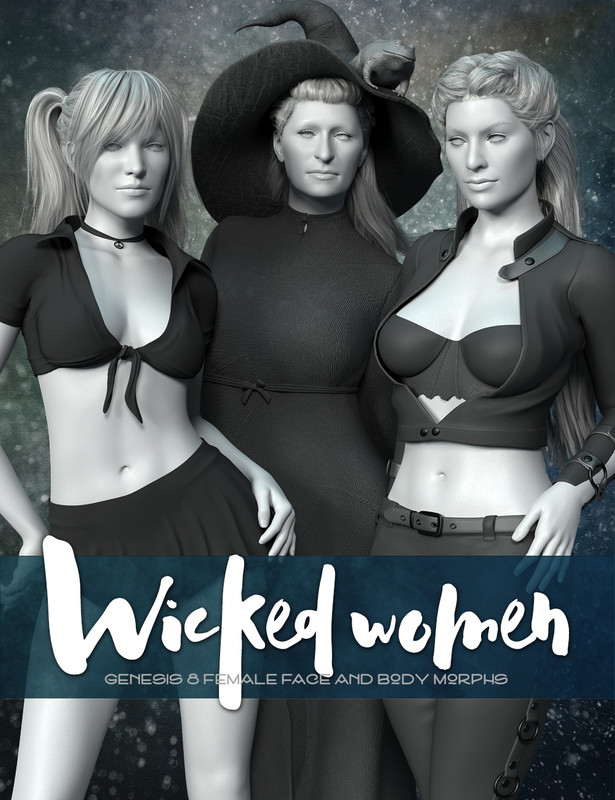 Wicked Women HD Faces and Bodies for Genesis 8 Female