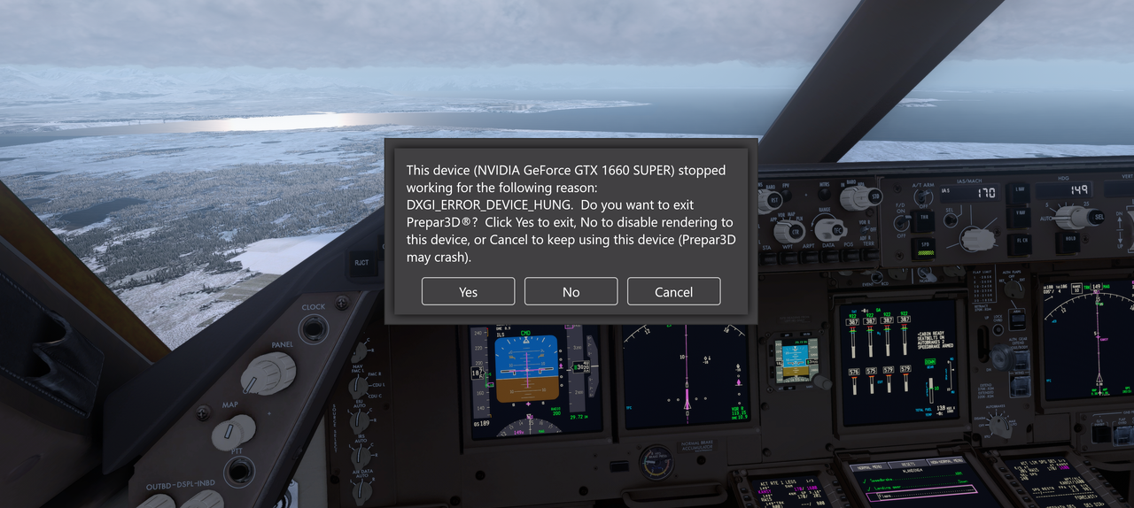 At My Wits End Dxgi Error Device Hung Crash To Desktop Ctd Forum The Avsim Community