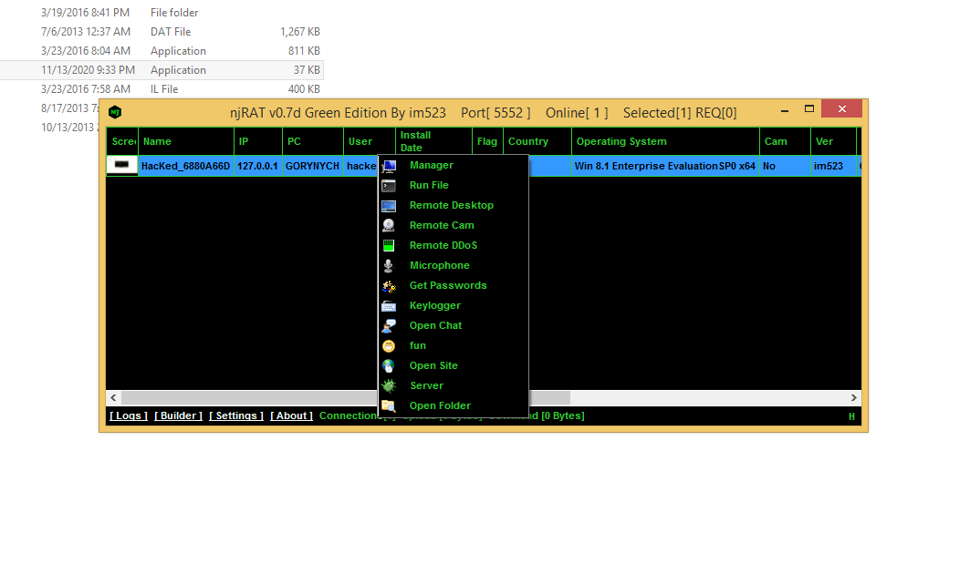 njRAT v0.7d Green Edition