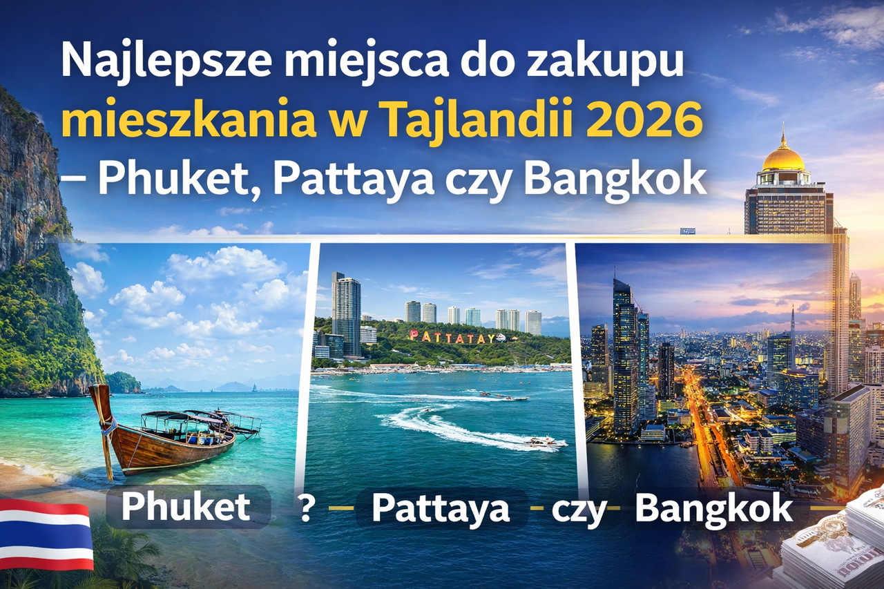Najlepsze miejsca do zakupu mieszkania w Tajlandii w 2026 – Phuket, Pattaya czy Bangkok