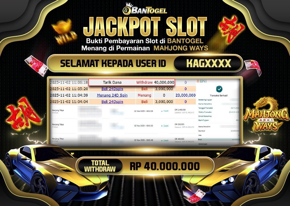 BUKTI JACKPOT LUNAS BANTOGEL
