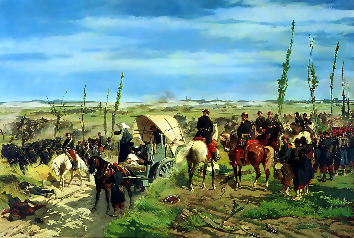 Franco austriaca Magenta El campo italiano en la batalla de Magenta el 4 de junio de 1859 durante l
