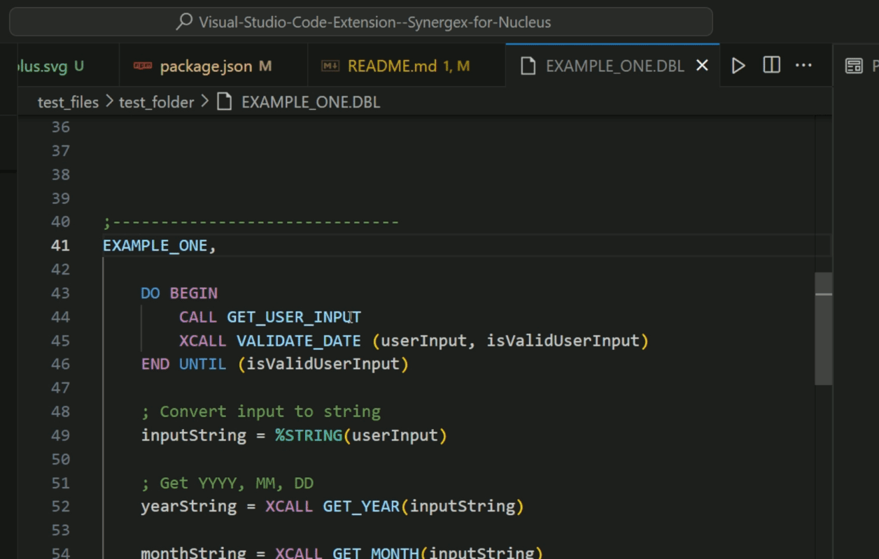 Code Navigation Example