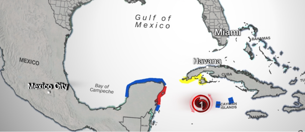 Península de Yucatán bajo advertencia de huracán - El Tiempo en Riviera Maya (Previsión Meteorológica)