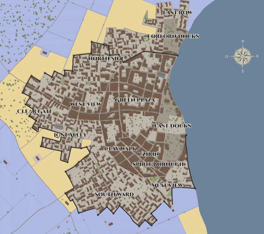 Ciudades y poblados del mundo Essen-map