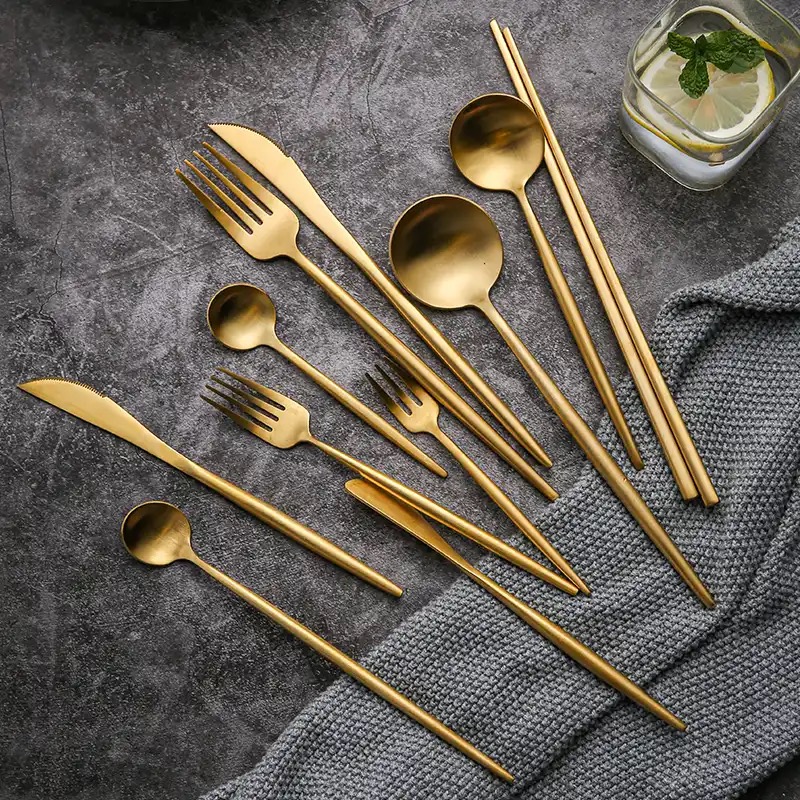 Gold Cutlery Set