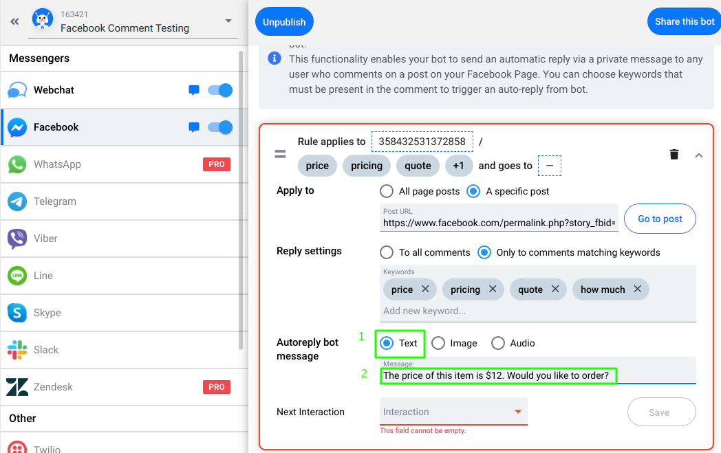 Facebot Comment bot Auto Reply