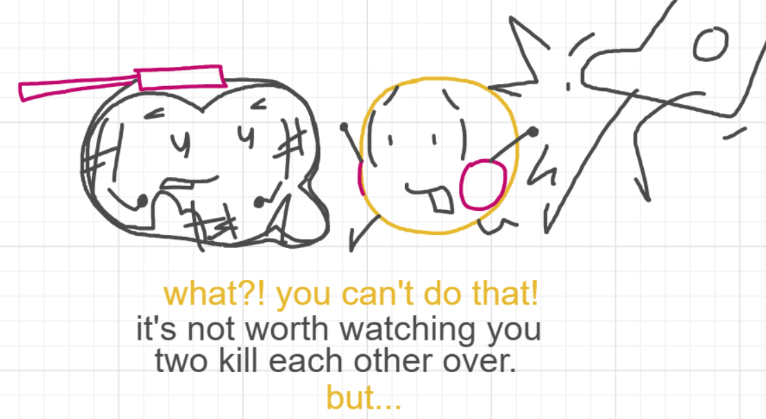 A panel from The Prime Number Few, episode eight of the Board Boards object show by Furretwalk/WalkingFurret.
