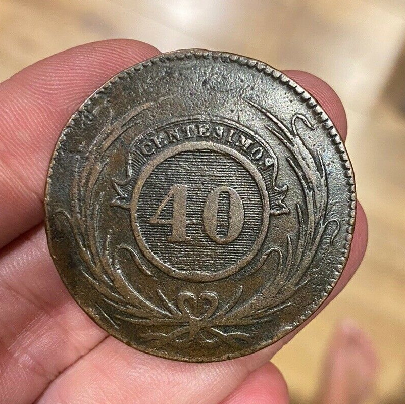 Uruguay •1844• 40 Centésimos 1844b