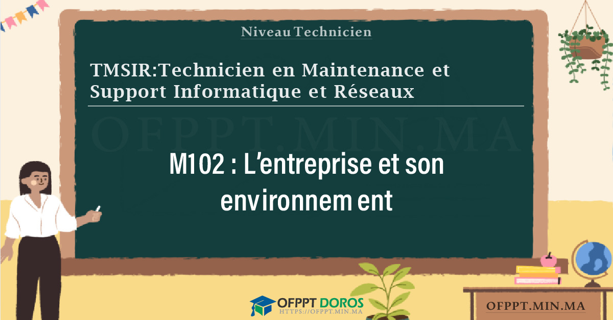 Sommaire détaillé du cours L’entreprise et son environnement M102 OFPPT - Structure du module