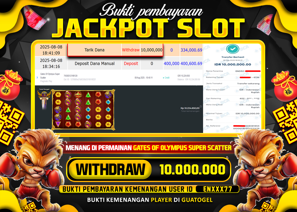 BUKTI JACKPOT LUNAS GUATOGEL
