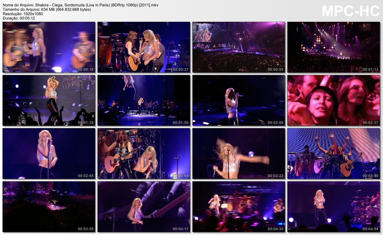 Shakira - Ciega, Sordomuda (Live in Paris) (BDRrip 1080p) [2011]