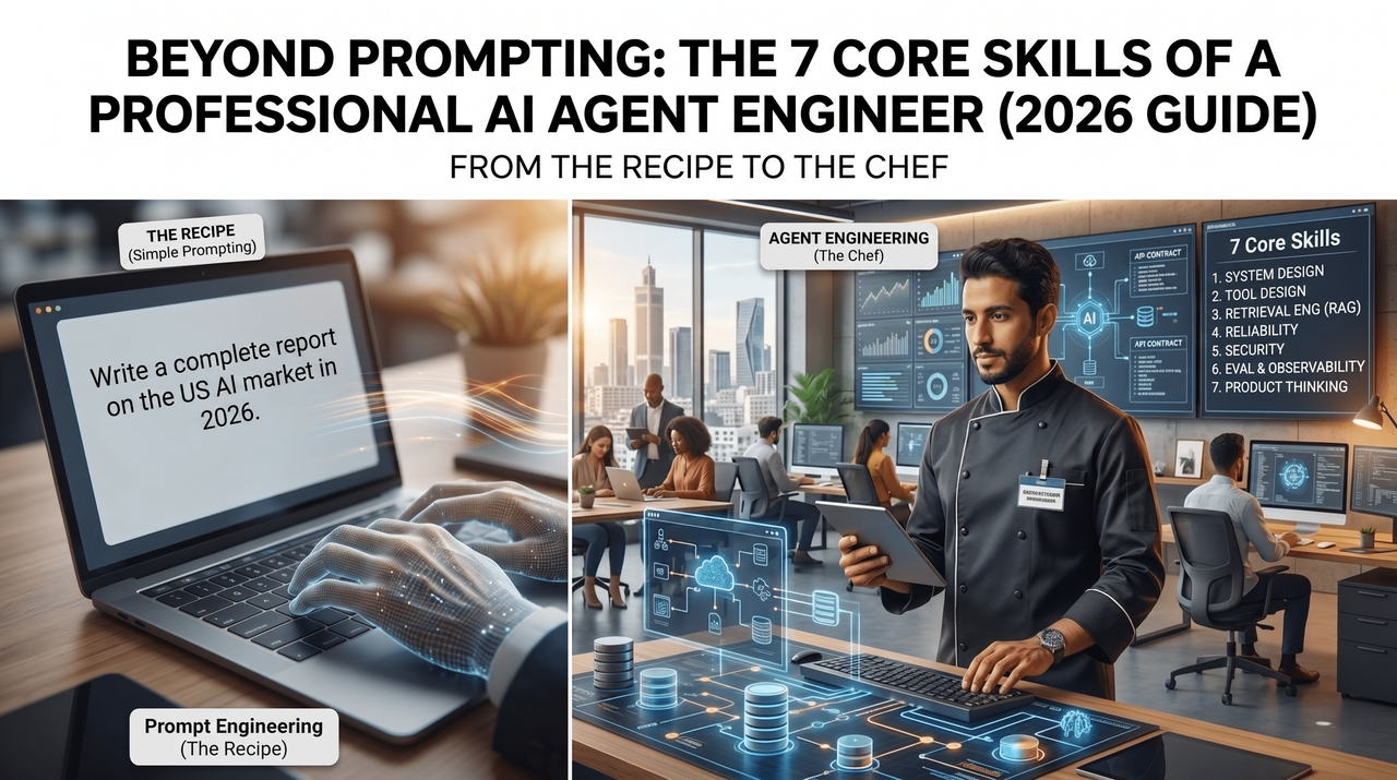 Beyond Prompting: The 7 Core Skills of a Professional AI Agent Engineer (2026 Guide)