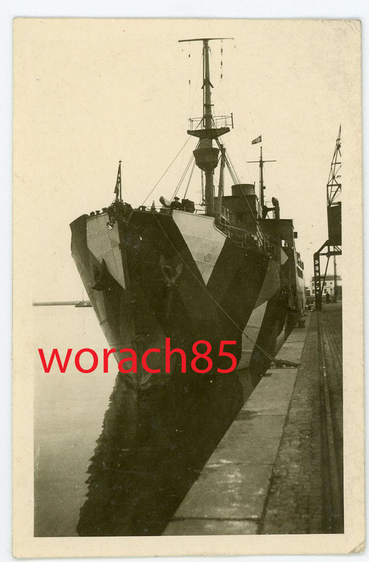 Foto Marine Kriegsschiff REIHER Hafen Dänemark K