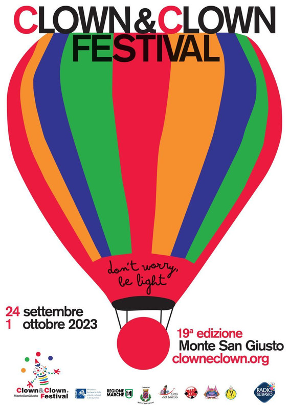 Clown&Clown Festival – dal 24 settembre la 19^ edizione del Festival che unisce Clown-Artisti e Clown-Dottori con eventi speciali , tanti ospiti e proposte Clown&Clown Festival – dal 24 settembre la 19^ edizione del Festival che unisce Clown-Artisti e Clown-Dottori con eventi speciali , tanti ospiti e proposte