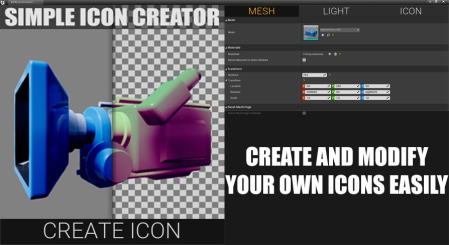 Unreal Engine Marketplace - Simple Icon Creator (4.25 - 4.27) Unreal Engine Marketplace - Simple Icon Creator (4.25 - 4.27)