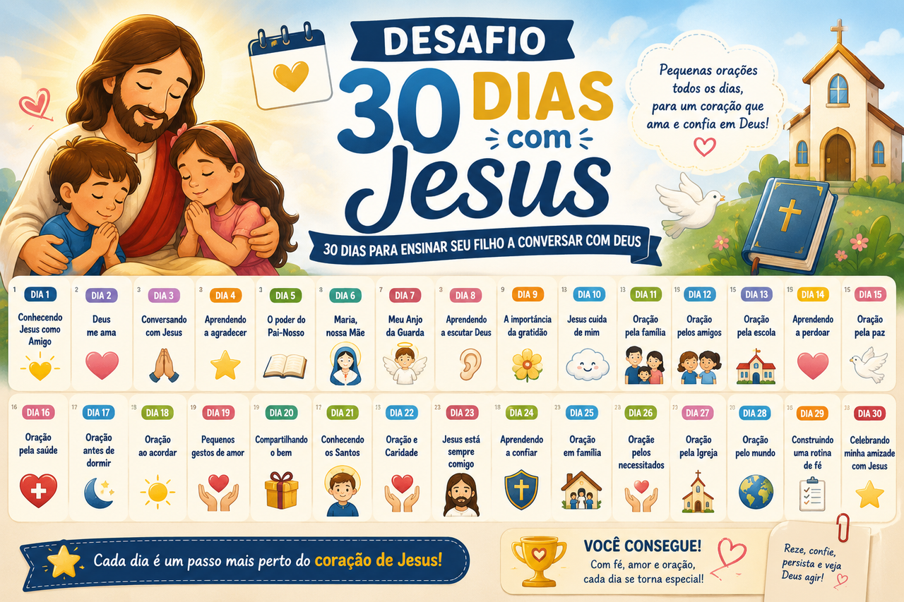 Criança orando - desafio 30 dias