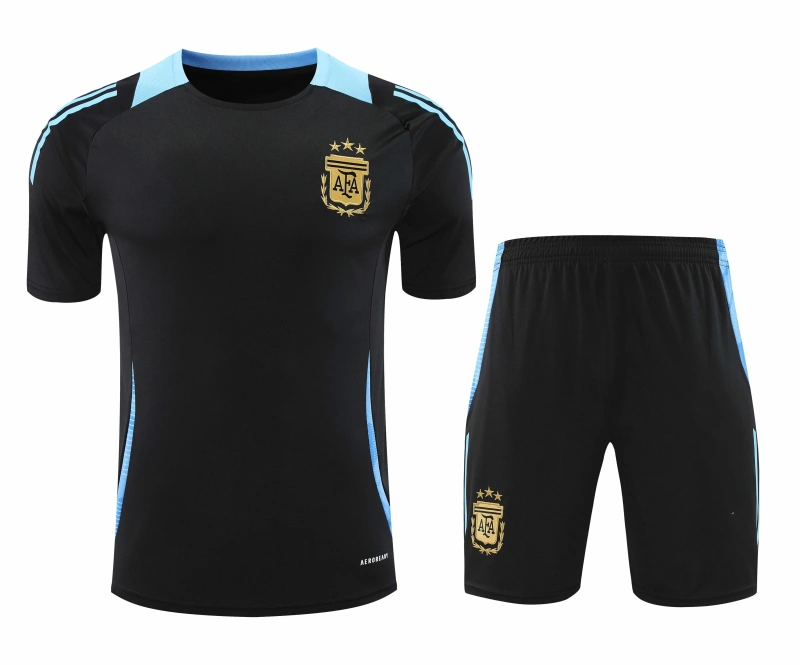 2425 Argentina Training clothes suit Short sleeve Fan version