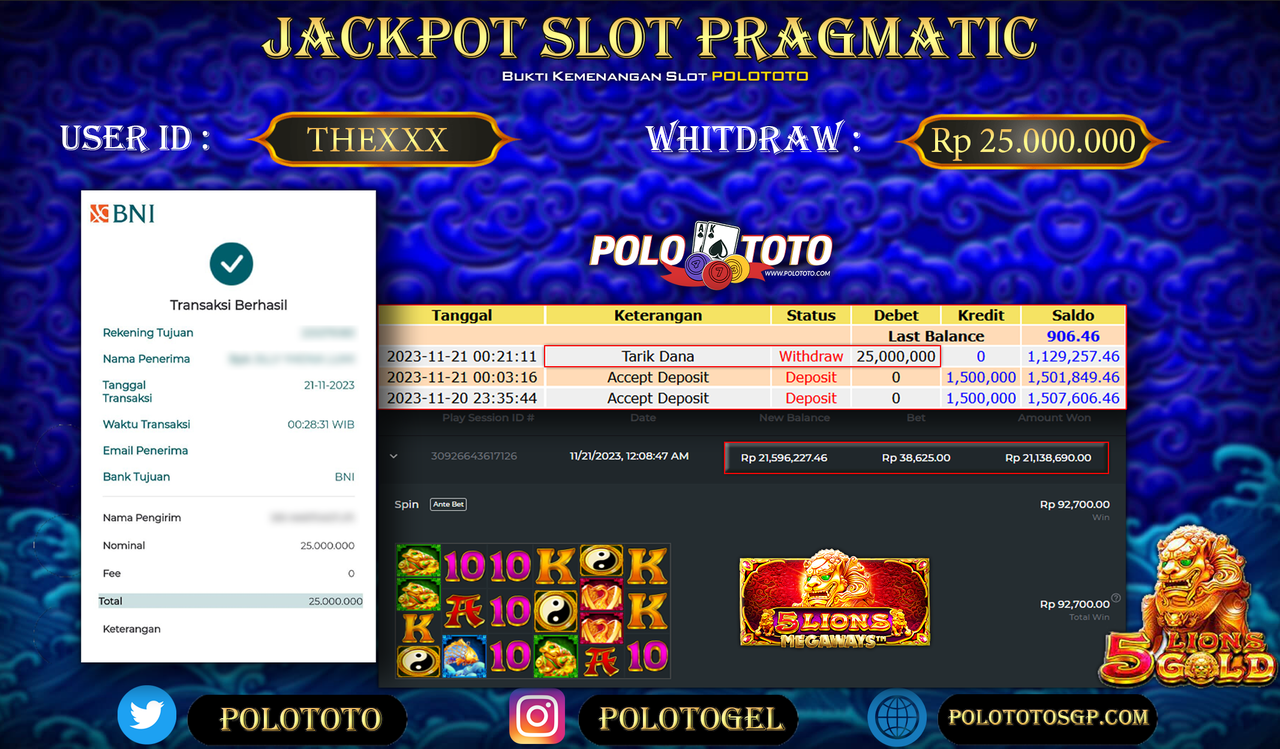 BUKTI PEMBAYARAN JACKPOT DIPOLOTOTO DIBAYAR LUNAS!!!