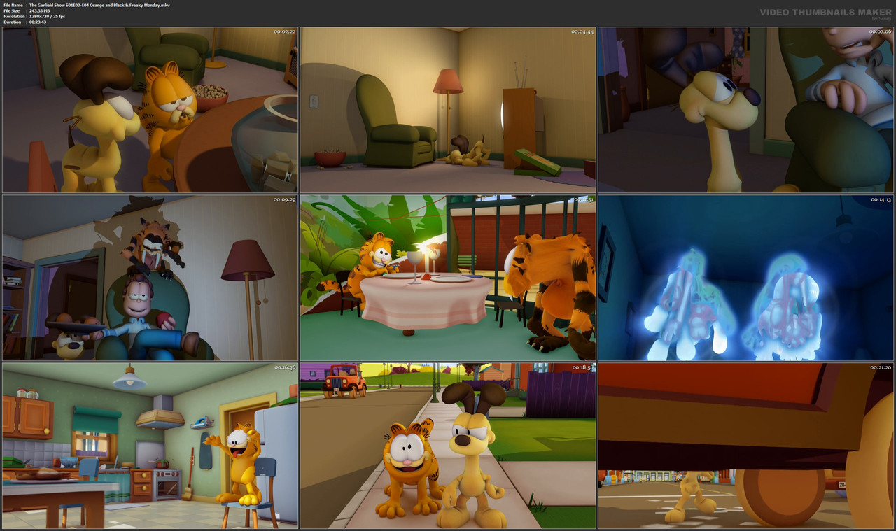 The Garfield Show S01E03-E04 Orange and Black & Freaky Monday.mkv